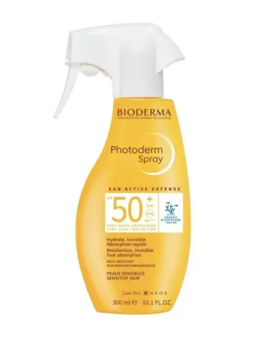 Bioderma Photoderm  Spray SPF 50+, 300 ml - Lekki spray przeciwsłoneczny do twarzy i ciała