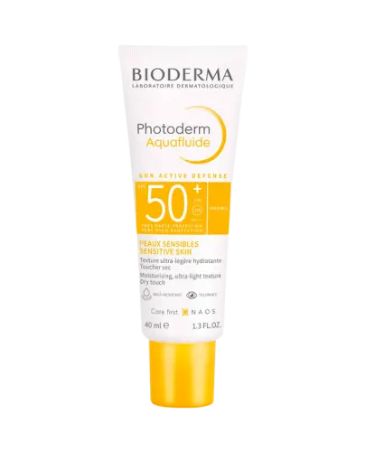 Bioderma Photoderm Aquafluide SPF 50+ Ultralekki fluid do cery normalnej, 40 ml - Wysoka ochrona przeciwsłoneczna