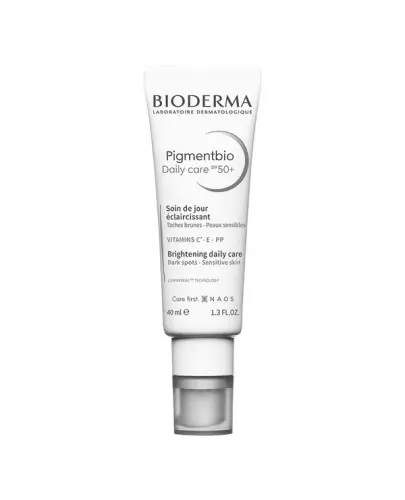 Bioderma Pigmentbio Daily Care Krem rozjaśniający na dzień SPF 50+, 40 ml  - Natychmiastowe rozświetlenie i ochrona skóry przed powstawaniem nowych przebarwień