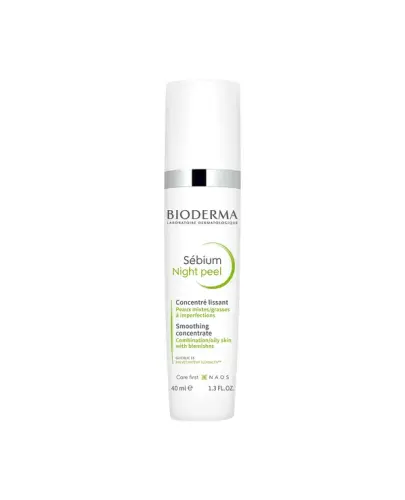 Bioderma Sebium Night Peel Peeling na noc, 40 ml - Delikatny peeling dermatologiczny na noc przywracający skórze naturalny blask