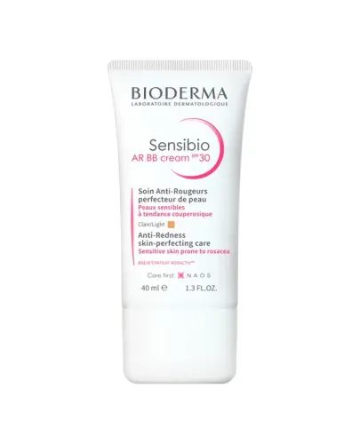 Bioderma Sensibio AR Krem BB do skóry wrażliwej i naczynkowej SPF 30, 40 ml  - Krem BB do skóry wrażliwej i naczynkowej redukujący i maskujący zaczerwienienia