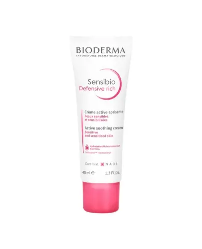 Bioderma Sensibio Defensive Rich Krem do skóry wrażliwej, 40 ml - Koi, pielęgnuje i wzmacnia naturalne zdolności obronne wrażliwej skóry