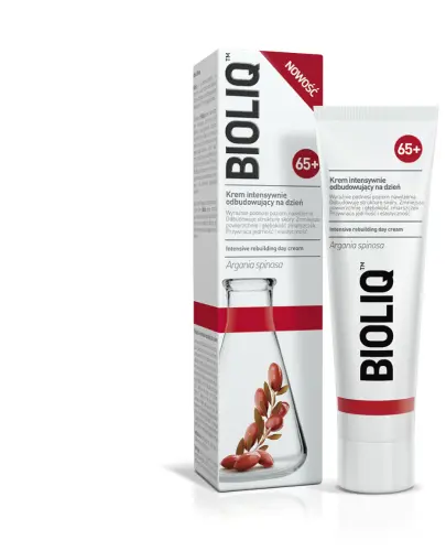 Bioliq 65+ krem na dzień, 50ml - Intensywnie odbudowujący krem na dzień, podnosi poziom nawilżenia skóry