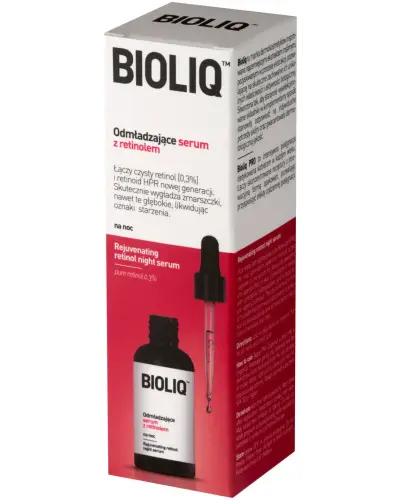 Bioliq Pro Serum na noc, 20 ml - Preparat na noc z czystym retinolem [0,3%] i retinoidem HPR nowej generacji