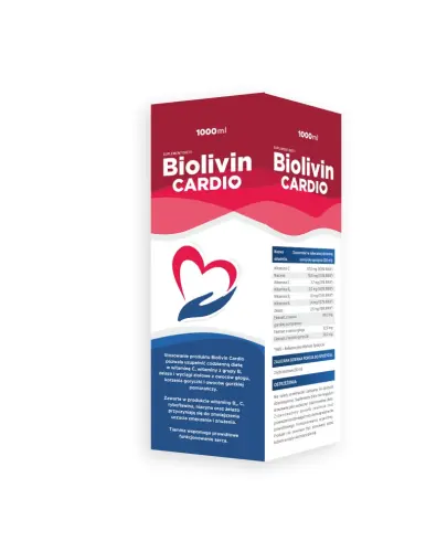 Biolivin Cardio płyn, 1000 ml - Z ekstraktami roślinnymi oraz żelazem