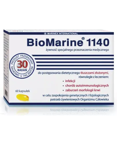 BioMarine 1140, 60 kapsułek - Olej z wątroby rekinów głębinowych dla dorosłych