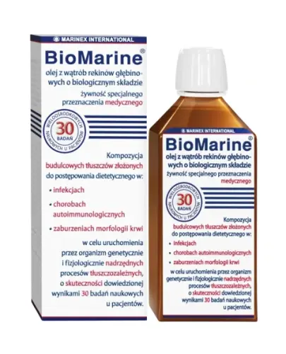 Biomarine, płyn, 100 ml - Naturalny olej z wątroby rekinów głębinowych