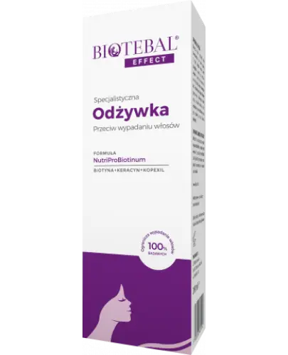 Biotebal Effect Specjalistyczna odżywka przeciw wypadaniu włosów, 200 ml  - Wzmacnia i odżywia włosy, redukując ich wypadanie oraz poprawiając ogólną kondycję fryzury.