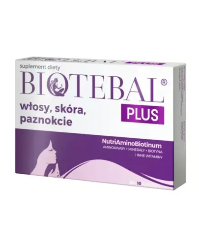 Biotebal Plus, 40 tabletek  - Z odżywczą formułą NutriAminoBiotinum, bogatą w aminokwasy, składniki mineralne i biotynę