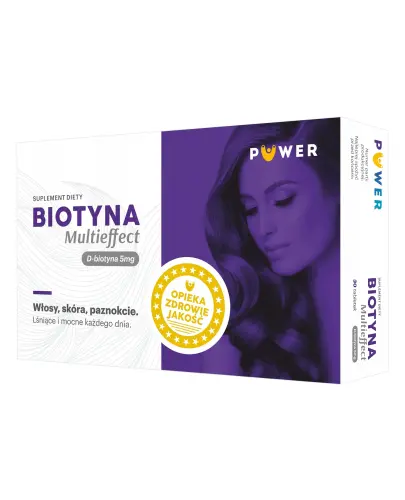 Biotyna Multieffect, 5 mg, 30 tabletek  - Suplement diety z biotyną w dawce 5 mg