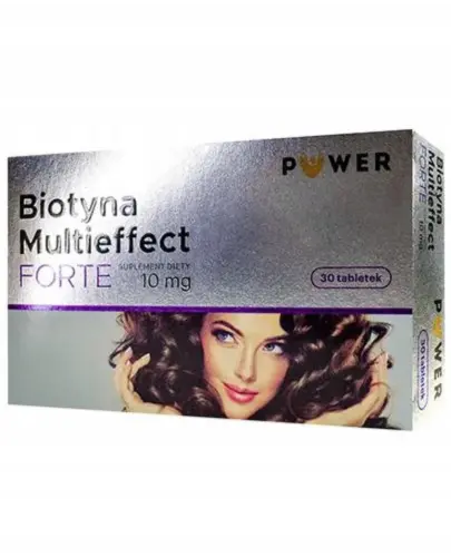 Biotyna Multieffect Forte, 10 mg, 30 tabletek - Suplement z dużą dawką biotyny dla osób dorosłych