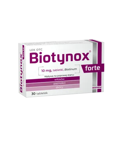 Biotynox Forte 10 mg, 30 tabletek - Biotyna na włosy i paznokcie