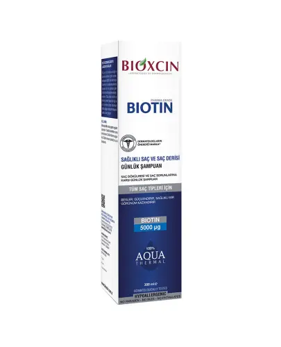 Bioxcin Aqua Szampon z biotyną oraz wodą termalną, 300 ml - Zapobiega podrażnieniom skóry głowy i hamuje wypadanie włosów