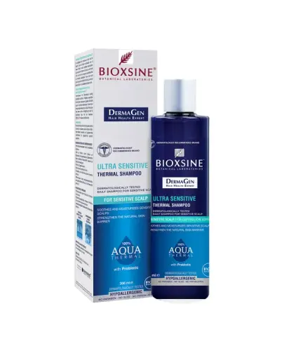 Bioxsine Dermagen Aqua Thermal szampon, 300 ml - Szampon na bazie wody termalnej do codziennego mycia włosów do skóry wrażliwej