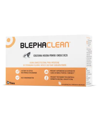 Blephaclean, 20 chusteczek - Do higieny oczu i powiek