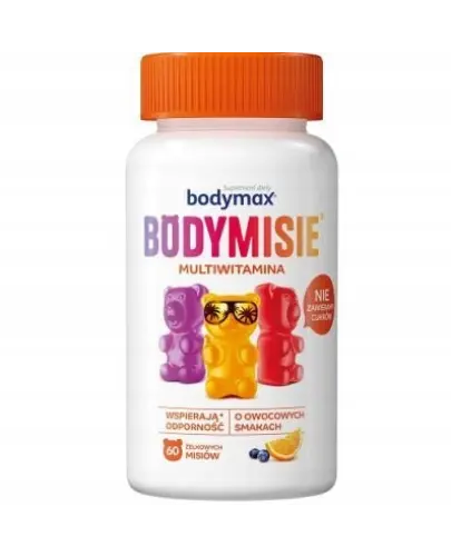 Bodymax Bodymisie, multiwitamina, 60 żelowych misiów - Suplement diety z witaminami, dla dzieci od 3. roku życia