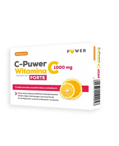 C-Puwer Witamina C Forte 1000 mg, 30 kapsułek - Suplement diety z witaminą C