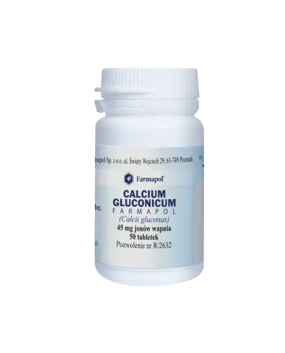 Calcium Gluconicum Farmapol, 50 tabletek  -  Lek z wapniem