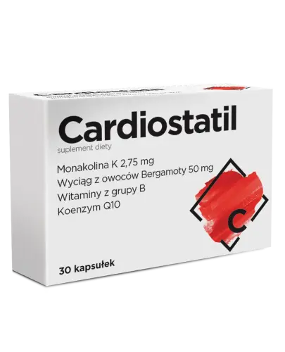 Cardiostatil, 30 kapsułek - Suplement diety z Monakoliną K i wyciągiem z Bergamoty oraz czosnku