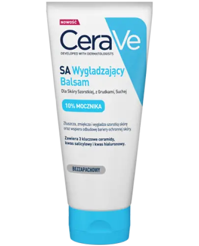 CeraVe SA Wygładzający balsam, 177 ml - Wygładzający balsam z kwasem salicylowym dla skóry szorstkiej​