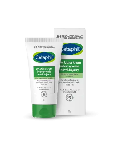 Cetaphil DA Ultra Krem intensywnie nawilżający, 85 g - Krem do skóry bardzo suchej, wrażliwej, z AZS lub/i wypryskiem