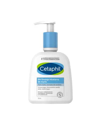 Cetaphil EM, Emulsja Micelarna, 236 ml - Do mycia skóry suchej, wrażliwej, przed i po zabiegach dermatologicznych