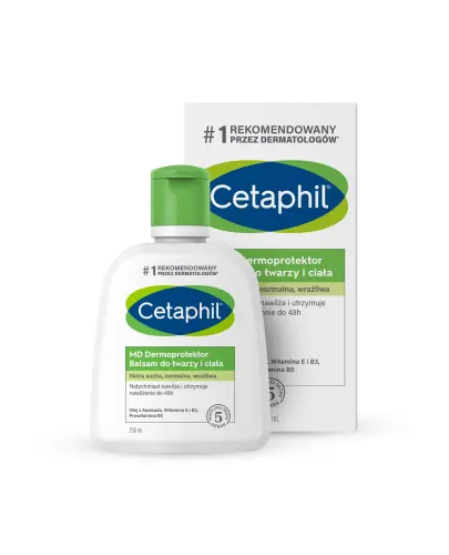 Cetaphil MD Dermaprotector, balsam do twarzy i ciała, 250 ml - Lekki balsam do skóry suchej, normalnej lub wrażliwej