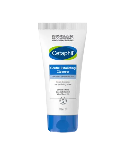 Cetaphil Delikatny żel oczyszczający do twarzy z peelingiem, 178 ml - Delikatnie oczyszcza skórę twarzy, usuwa zanieczyszczenia i nadmiar sebum