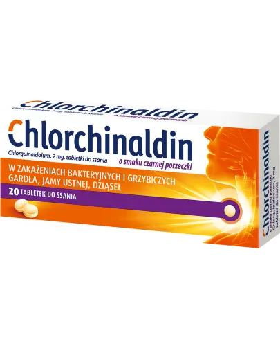 Chlorchinaldin, 20 tabletek do ssania - Chlorquinaldolum 2 mg