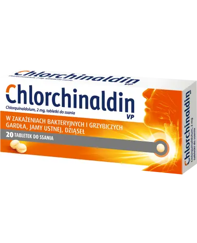 Chlorchinaldin VP 2 mg, 20 tabletek do ssania - Chlorquinaldolum 2 mg