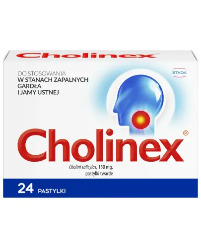 Cholinex 150 mg, 24 pastylki - Cholini salicylas 150 mg, pastylki twarde