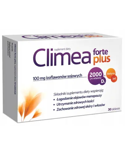 Climea Forte Plus, 30 tabletek - Ziołowe z witaminami na menopauzę