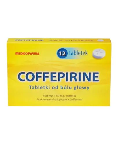 Coffepirine tabletki, 12 sztuk - O działaniu przeciwbólowym, przeciwzapalnym 