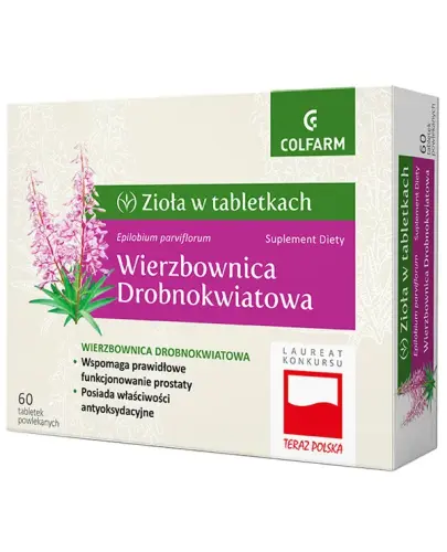 Colfarm Wierzbownica Drobnokwiatowa, 60 tabletek powlekanych - Wspomaga prawidłowe funkcjonowanie układu moczowego