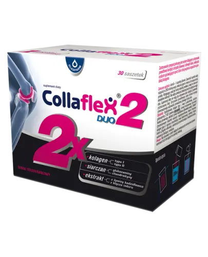 Collaflex Duo, 30 saszetek - Suplement diety z kolagenem i kwasem hialuronowym.