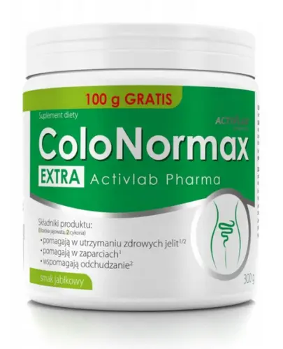 Colonormax Extra Activlab Pharma, proszek 300g - Z łupiną babki jajowatej, inuliną z cykorii i bakteriami probiotycznymi