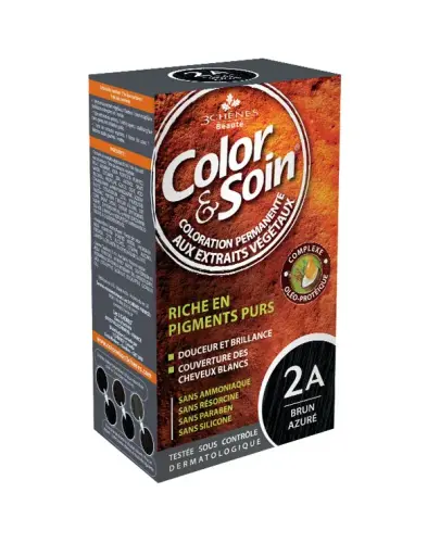 Farba Color&Soin 2A, odcień brąz lazurowy, 135 ml - Trwała farba do samodzielnej koloryzacji włosów.