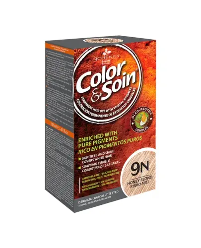 Farba Color&Soin 9N, kolor miodowy blond, 135 ml - Naturalna farba do włosów bez silikonu i amoniaku