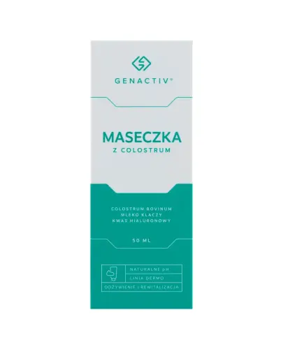 Genactiv Maseczka z Colostrum Odżywienie i rewitalizacja, 50 ml - Rozwiązanie dla skóry potrzebującej odżywienia i rewitalizacji