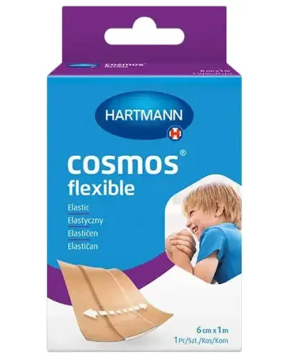 Cosmos flexible, plaster do cięcia 6 cm x 1 m - Elastyczny plaster z opatrunkiem