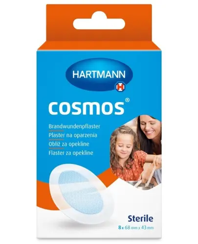 Cosmos Sterile, plastry na oparzenia 68 x 43 mm, 8 sztuk - Jednorazowe plastry hydrożelowe