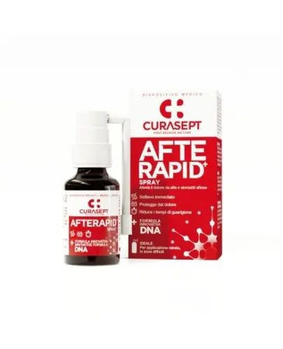 Curasept Afte Rapid Spray do jamy ustnej, 15 ml - Który uśmierza dolegliwości towarzyszące pojawieniu się afty