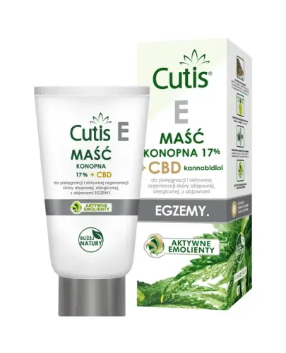 Cutis E maść konopna 17% + CBD, 120 ml - Maści z olejem konopnym na objawy egzemy