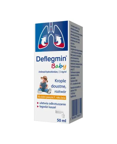 Deflegmin Baby krople doustne, 50ml -  ułatwiające odkrztuszanie i łagodzące kaszel