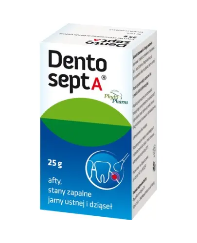 Dentosept A płyn, 25 g - O działaniu znieczulającym, przeciwzapalnym, przeciwbakteryjnym i odkażającym