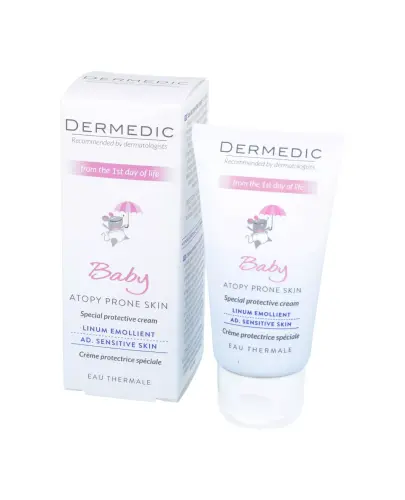 Dermedic Baby ochronny krem specjalny spf 15, 50 g - Krem od 1. dnia życia do skóry bardzo suchej i alergicznej