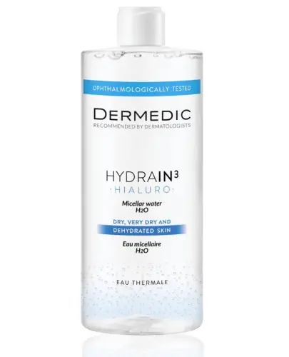 Dermedic Hydrain3 Hialuro Płyn micelarny H2O, 200 ml - Zmywa makijaż i wszelkie zanieczyszczenia