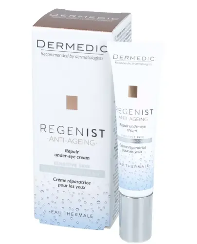 Dermedic Regenist Anti-Ageing Krem pod oczy naprawczy - Zalecany do porannej i wieczornej pielęgnacji skóry wokół oczu z widocznymi objawami starzenia 