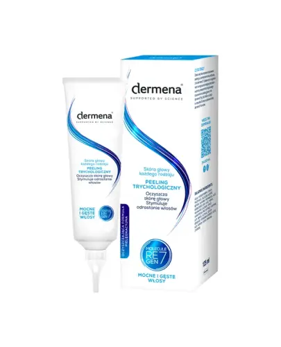 Dermena, Peeling trychologiczny, 125 ml - Oczyszcza skórę głowy i stymuluje odrastanie włosów