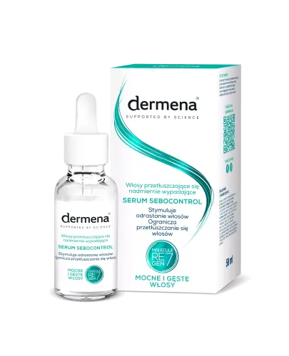 Dermena Sebocontrol Serum, 50 ml - Serum do przetłuszczających się włosów i wrażliwej skóry głowy